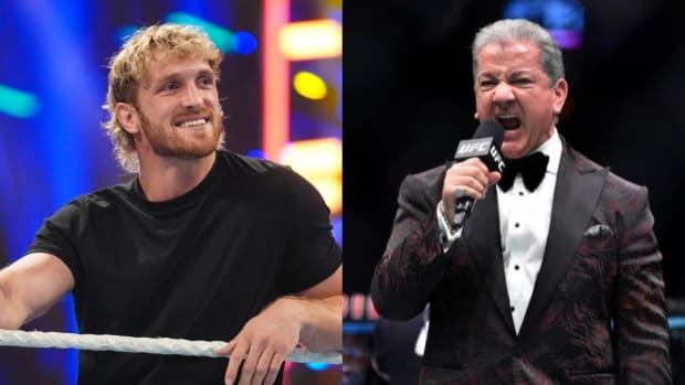 WWE superstar Logan Paul and UFC Octagon announcer Bruce Buffer
